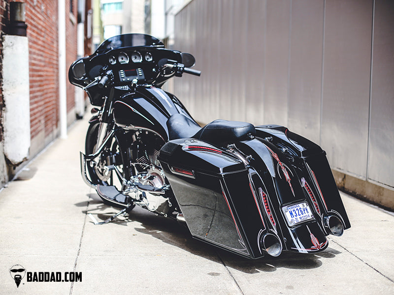 Cavalry Rear Saddlebag Guard Kit For 2004-2008 Harley Davidson Touring Models – Chrome