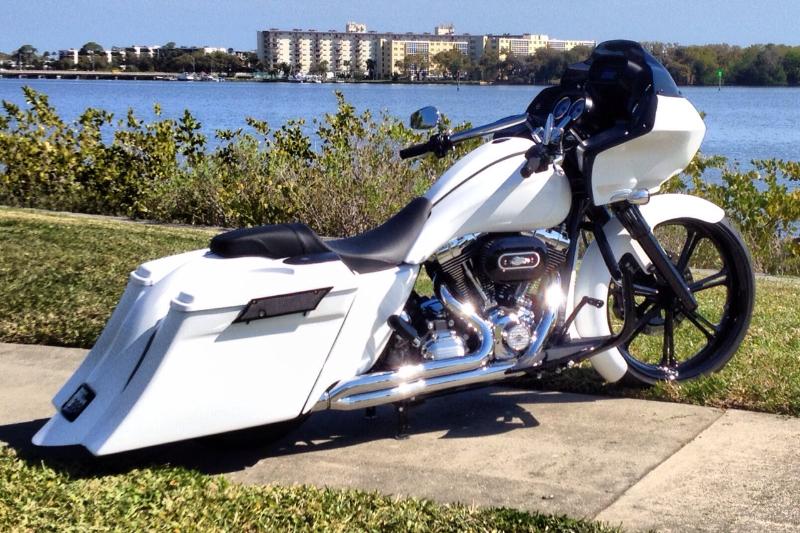 TCMT 5 Stretched Saddlebags – Unpainted Black ABS – Fits Harley Touring 1993-2013 & Softail 1984-2013