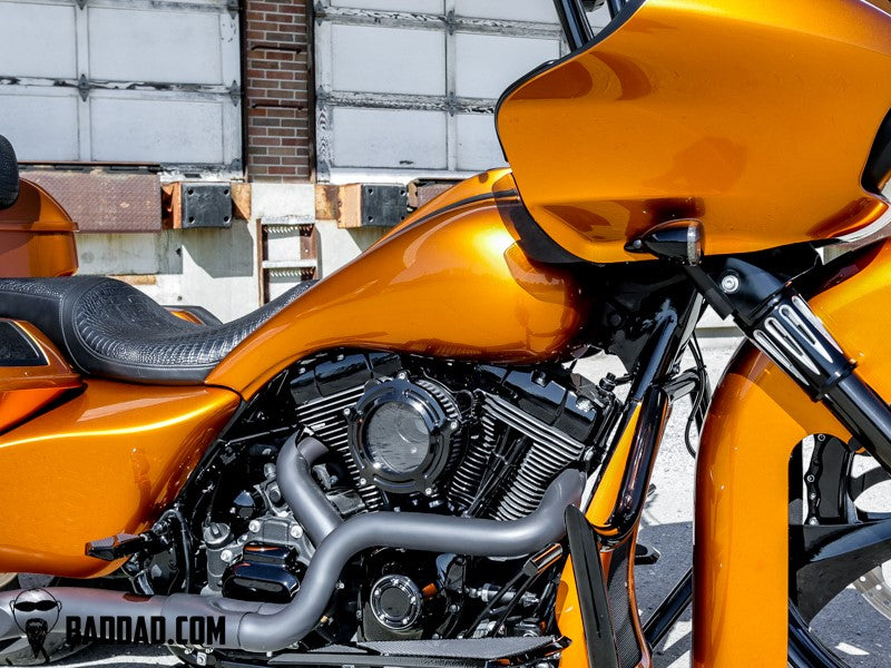 Advan Black Stretched Tank Cover Pair For 2009+ Harley Touring Street Glide Road Glide – Vivid Black