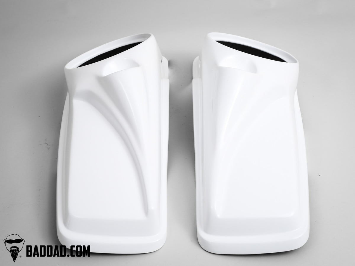 Street Series 8" speaker lids pair for 2014-2023 Harley Touring, unpainted fiberglass