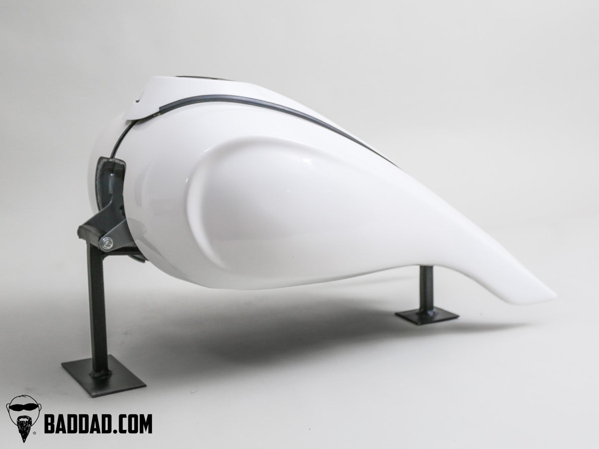 Front three-quarter view of Vantage Series stretched tank shroud for 2024+ Harley Touring